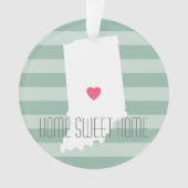 Indiana Home State Love met Custom Heart Ornament (voorkant)