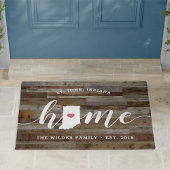 Indiana Home State Personalized Wood Kijk uit Deurmat