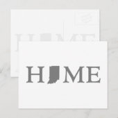 Indiana Home State Shaped Letter Hoosier Word Art Briefkaart (Voorkant / Achterkant)