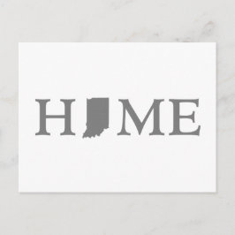 Indiana Home State Shaped Letter Hoosier Word Art Briefkaart