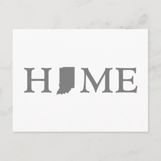 Indiana Home State Shaped Letter Hoosier Word Art Briefkaart (Voorkant)