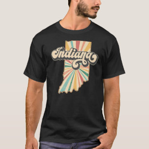 Indiana Home State US Retro Country Patrio T-shirt
