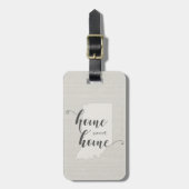 Indiana - Home Sweet Home Burlap-look Bagagelabel (Voorkant verticaal)