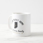 Indiana Home Sweet Home Familie Monogram Mok (Voorkant links)