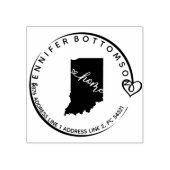 Indiana Hometown Map Rubberstempel (Afrduk)
