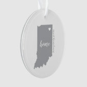 Indiana Hometown Personalized Ornament (voorkant)