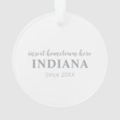 Indiana Hometown Personalized Ornament (achterkant)