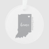 Indiana Hometown Personalized Ornament (voorkant)