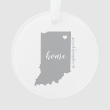 Indiana Hometown Personalized Ornament