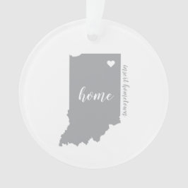 Indiana Hometown Personalized Ornament