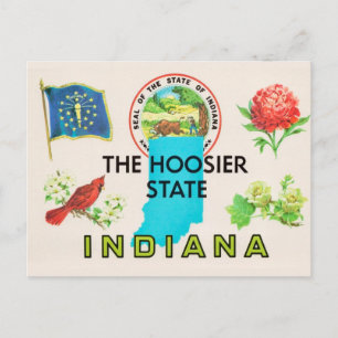 Indiana Hoosier Begroetingskaart Briefkaart