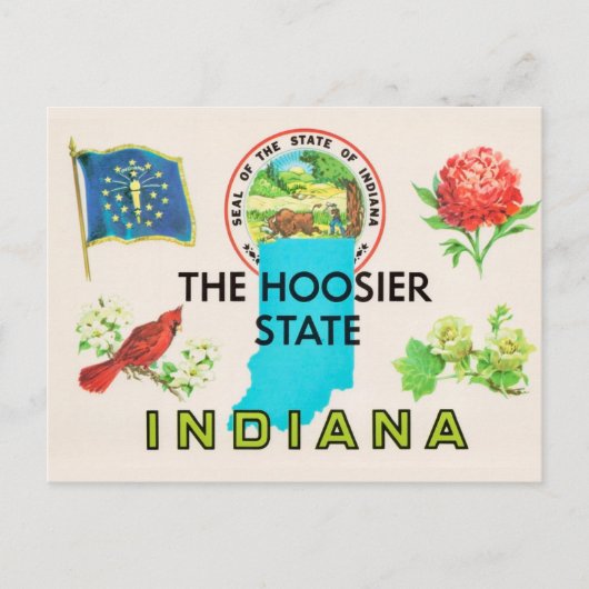 Indiana Hoosier Greeting Postcard Briefkaart (Voorkant)