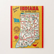  Indiana Hoosier Kaart 