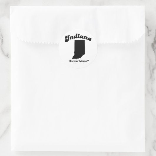 Indiana - Hoosier Mama Ronde Sticker (Tas)
