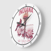 Indiana Hoosier State Wall Art Grote Klok (Hoek)