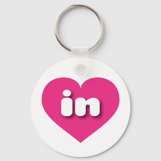 Indiana hot roze hart - Ik hou van Sleutelhanger (Voorkant)