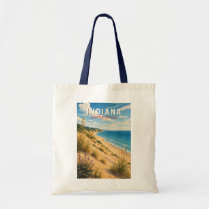 Indiana Illustratie Reis Kunst Vintage Tote Bag