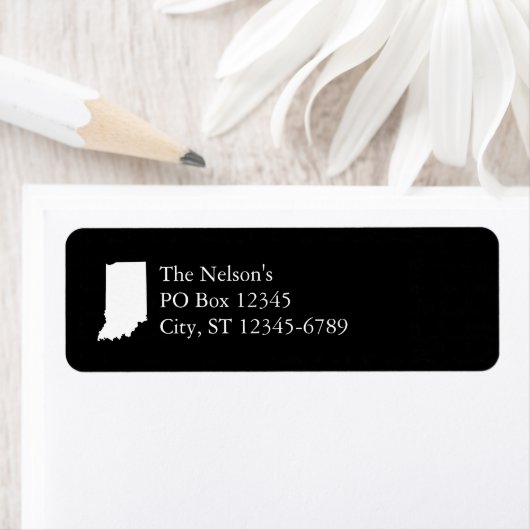 Indiana in het wit en zwart etiket (Insitu)