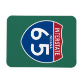 Indiana in I-65 Interstate Highway Shield - Magneet (Horizontaal)