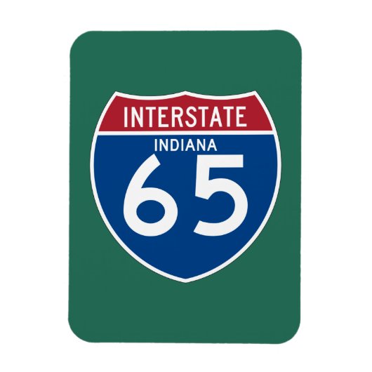 Indiana in I-65 Interstate Highway Shield - Magneet (Verticaal)