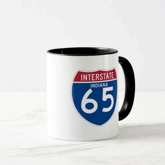 Indiana in I-65 Interstate Highway Shield - Mok (Voorkant rechts)