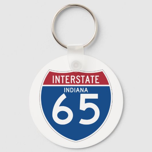 Indiana in I-65 Interstate Highway Shield - Sleutelhanger (Voorkant)