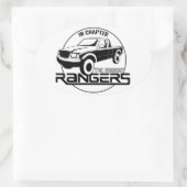 Indiana, IN - Rockin’ Rangers Chapter, Latere Gen Ovale Sticker (Tas)