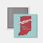 Indiana in US Motto ~ Hoosier Mammie Magneet (Voorkant / Achterkant)