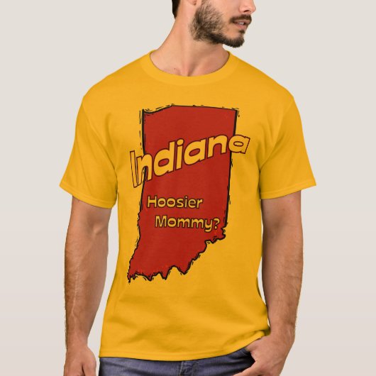 Indiana in US Motto ~ Hoosier Mammie T-shirt (Voorkant)