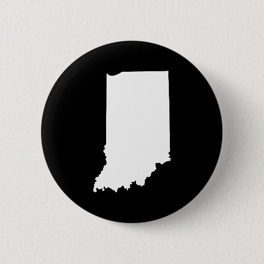 Indiana in wit en zwart ronde button 5,7 cm (Voorkant)
