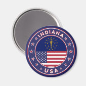 Indiana, Indiana t-shirt, Indiana sticker, Magneet (Voorkant / Achterkant)