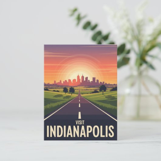  Indiana Indianapolis Briefkaart (Staand voorkant)