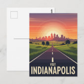  Indiana Indianapolis Briefkaart (Voorkant / Achterkant)