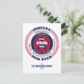 Indiana, Indianapolis, IN, Patriottisch, Monogram Briefkaart (Staand voorkant)