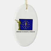 INDIANA INDIANAPOLIS MISSIE LDS CTR KERAMISCH ORNAMENT (Rechts)
