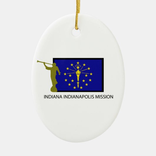 INDIANA INDIANAPOLIS MISSIE LDS CTR KERAMISCH ORNAMENT (Voorkant)
