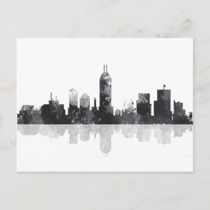 INDIANA, INDIANAPOLIS SKYLINE BRIEFKAART