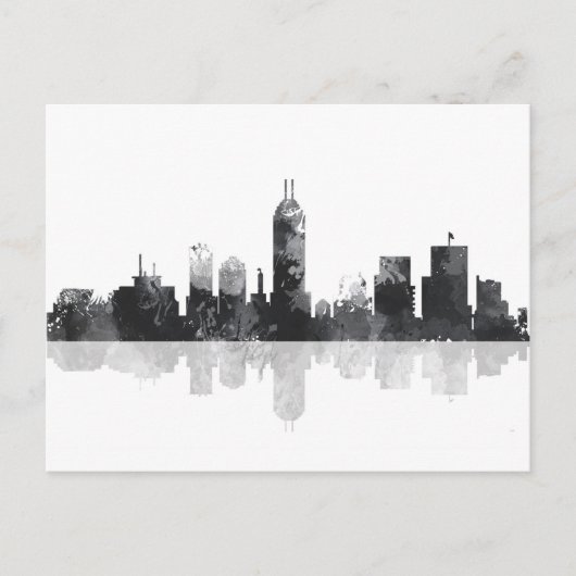 INDIANA, INDIANAPOLIS SKYLINE BRIEFKAART (Voorkant)