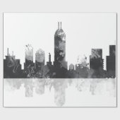INDIANA, INDIANAPOLIS SKYLINE CADEAUPAPIER (Vlak)
