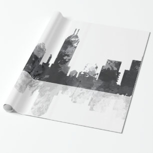 INDIANA, INDIANAPOLIS SKYLINE CADEAUPAPIER