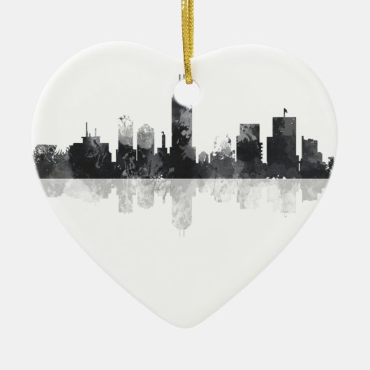 INDIANA, INDIANAPOLIS SKYLINE KERAMISCH ORNAMENT (Voorkant)