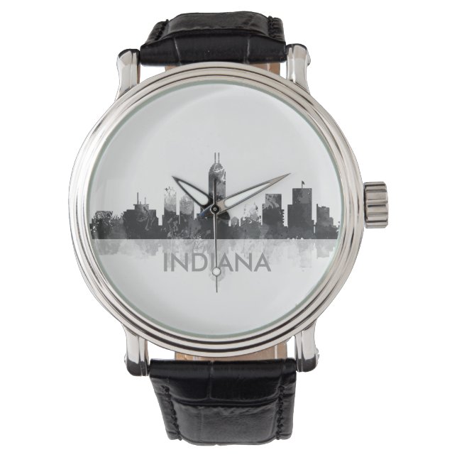 INDIANA, INDIANAPOLIS SKYLINE - KIJK HORLOGE (Voorkant)