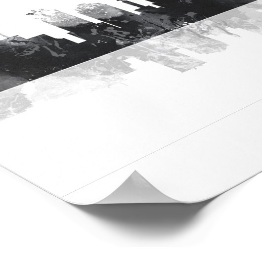 INDIANA, INDIANAPOLIS SKYLINE POSTER (Hoek)