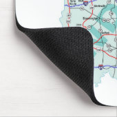 Indiana Interstate Map Mousepad Muismat (Hoek)