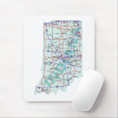 Indiana Interstate Map Mousepad Muismat (Met muis)