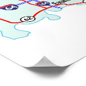 Indiana Interstate Map Print (Hoek)