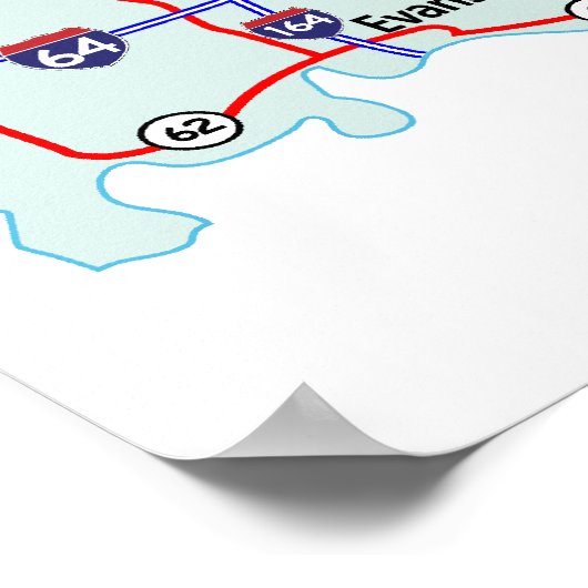 Indiana Interstate Map Print (Hoek)