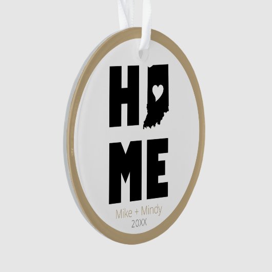 Indiana is persoonlijk gepersonaliseerd ornament (voorkant)