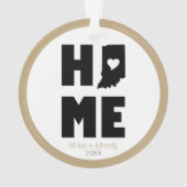 Indiana is persoonlijk gepersonaliseerd ornament (achterkant)
