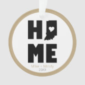 Indiana is persoonlijk gepersonaliseerd ornament (voorkant)
